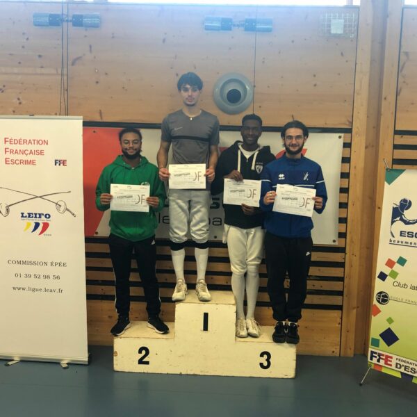 Podium Championnat IDF M20 Individuel Epée Homme – 02/10/22 – Beaumont sur Oise