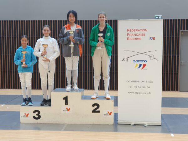 Résultats et Podium Championnat CIDE IDFO M13 Epée Dame – 15/10/2023 – Saint-Gratien