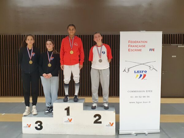 Résultats et Podium Championnat CIDE IDFO M17 Epée Dame – 14/10/2023 – Saint-Gratien