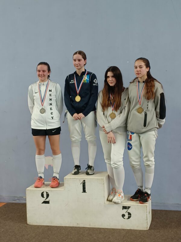 Résultats et podium Championnat de CIDE M20 Individuel Fleuret Dame – 23/03/2024 – Montigny le Bretonneux